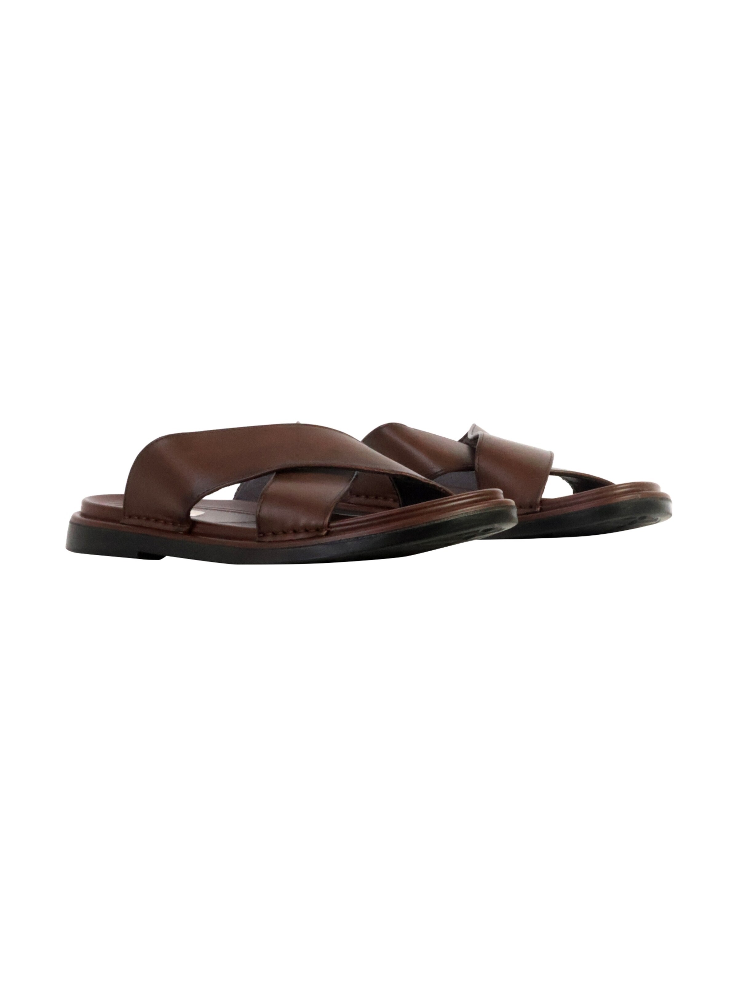Sandales 'Flache Sandalen zum Hineinschlüpfen' Elong en marron