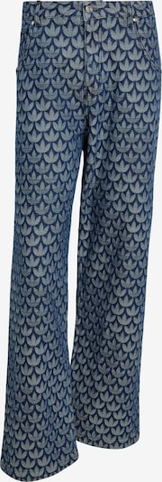 ADIDAS ORIGINALS Calças de ganga 'DENIM LOOSE MONOGRAM' em 28/regular em azul escuro / branco, Vista do artigo