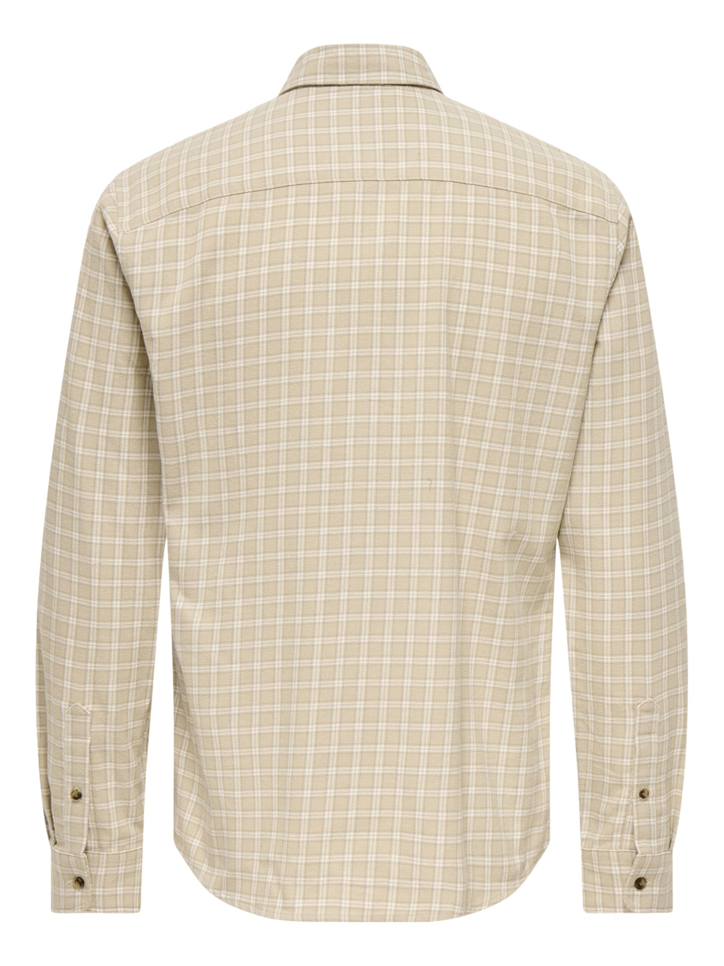 Slim fit Camicia 'ONSGudmund' di Only & Sons in beige