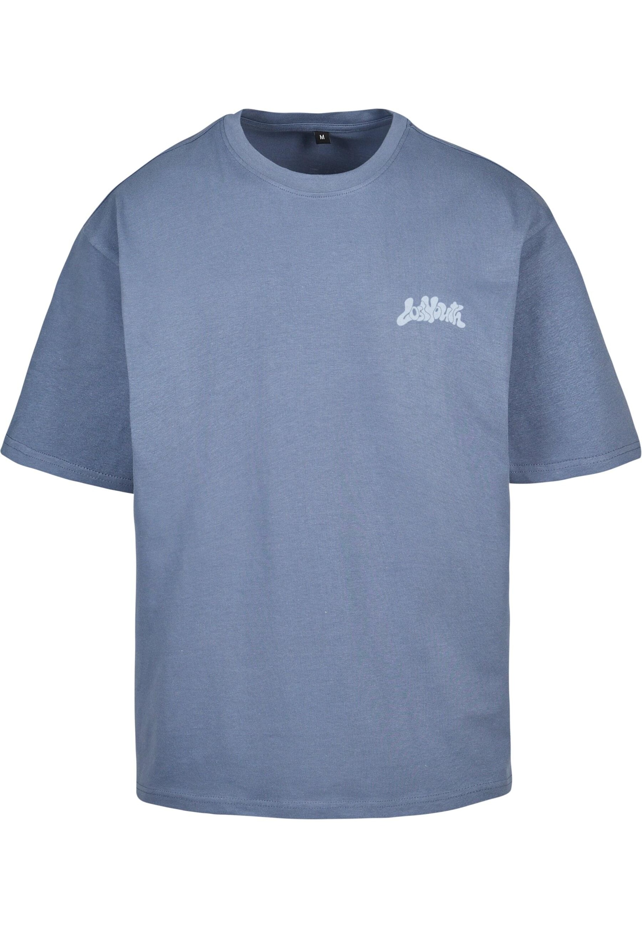 Lost Youth Shirt 'Amalfi Dreamscape' in Blue: front