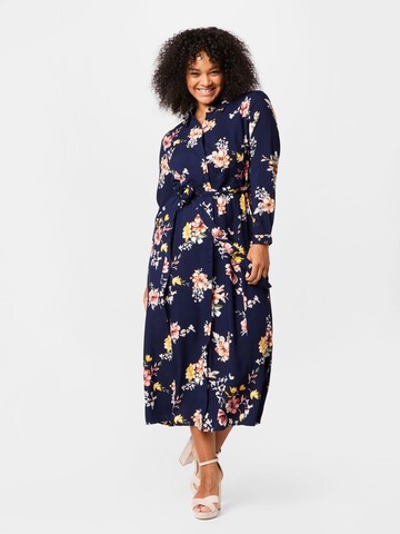 ABOUT YOU Curvy Shirt Dress 'Aurelia' in Blue: front