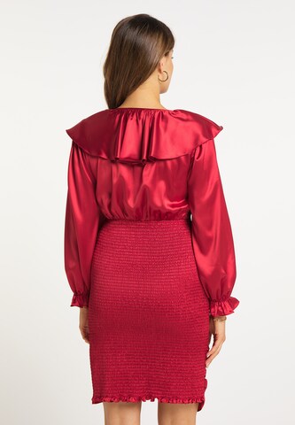 Robe de cocktail faina en rouge