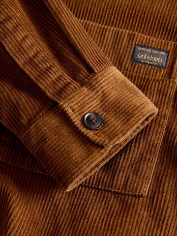 JACK & JONES Rovný strih Prechodná bunda 'JJZac' - Hnedá