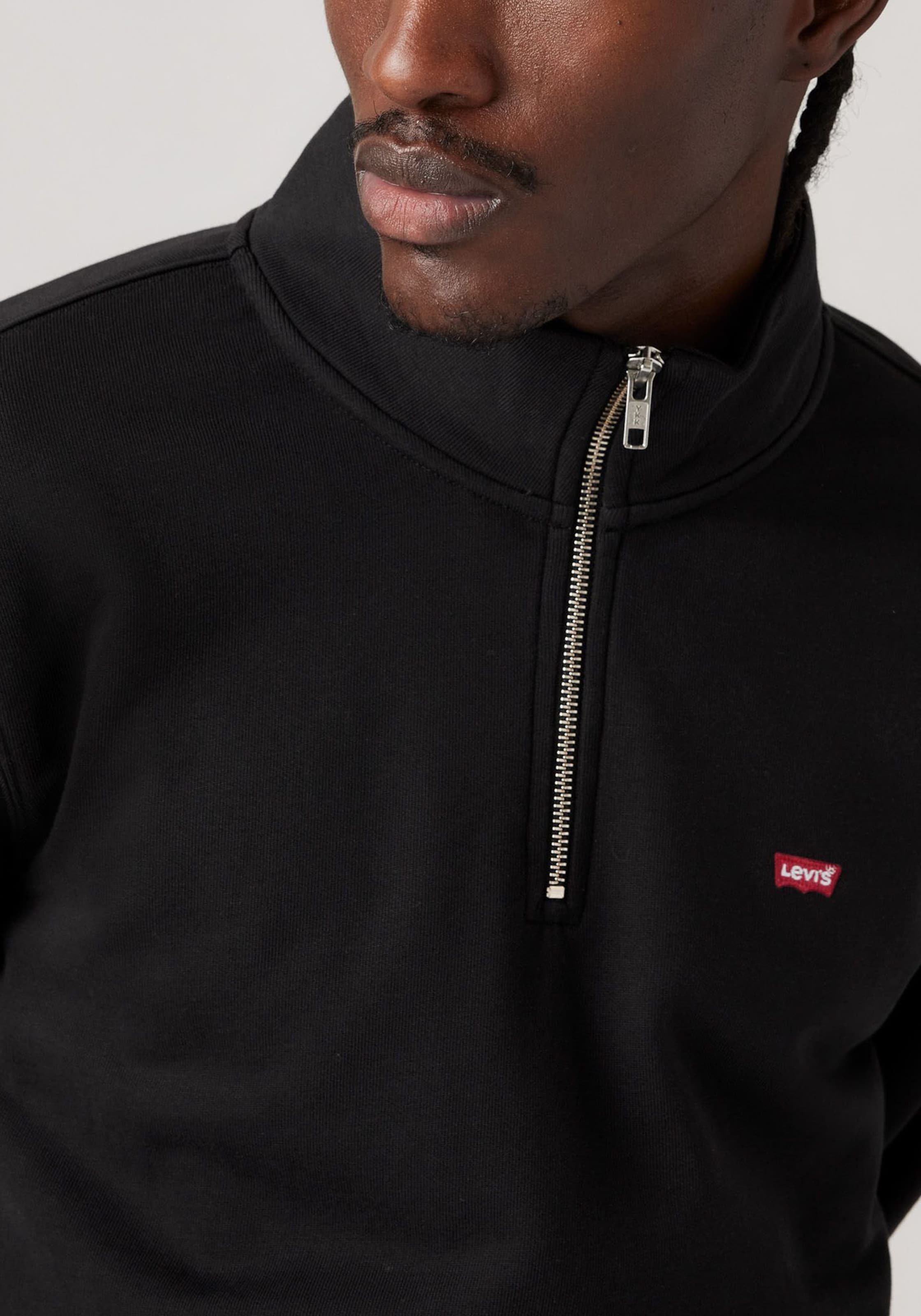 LEVI'S ® Bluză de molton 'Original Housemark Quarter-Zip Pullover
