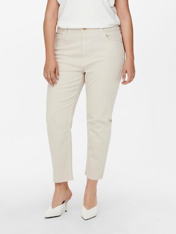 ONLY Carmakoma Regular Jeans 'Mily' in Beige: voorkant