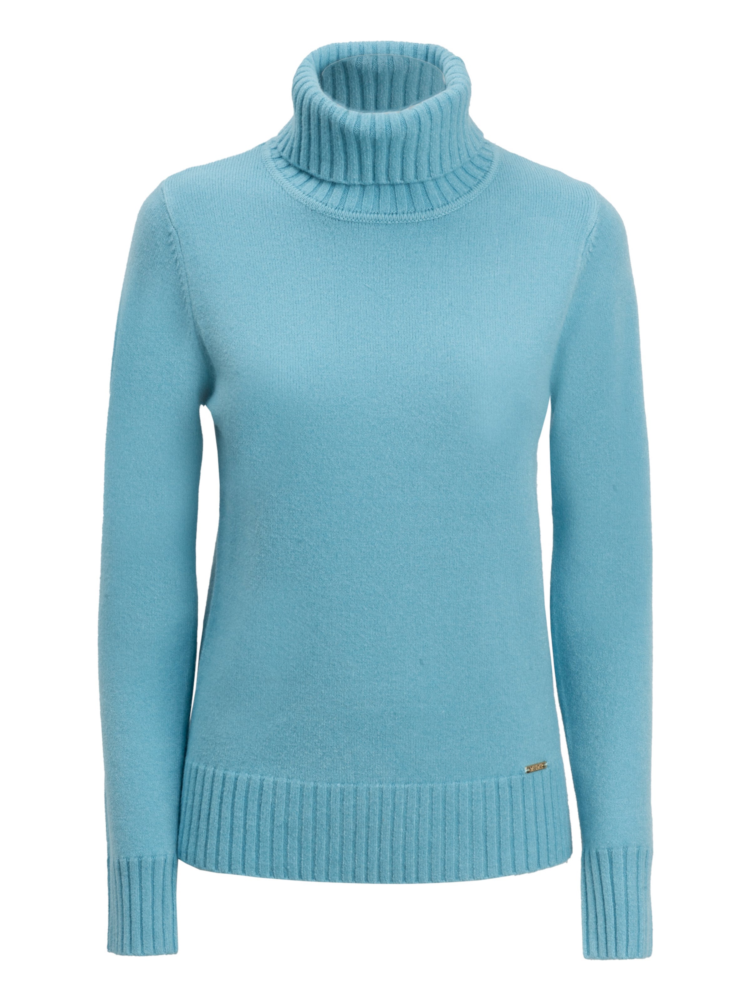 Influencer Pullover in Blau: Vorderseite