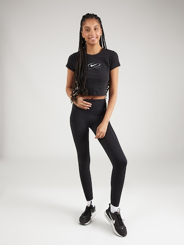 NIKE Skinny Παντελόνι φόρμας 'GO' σε μαύρο