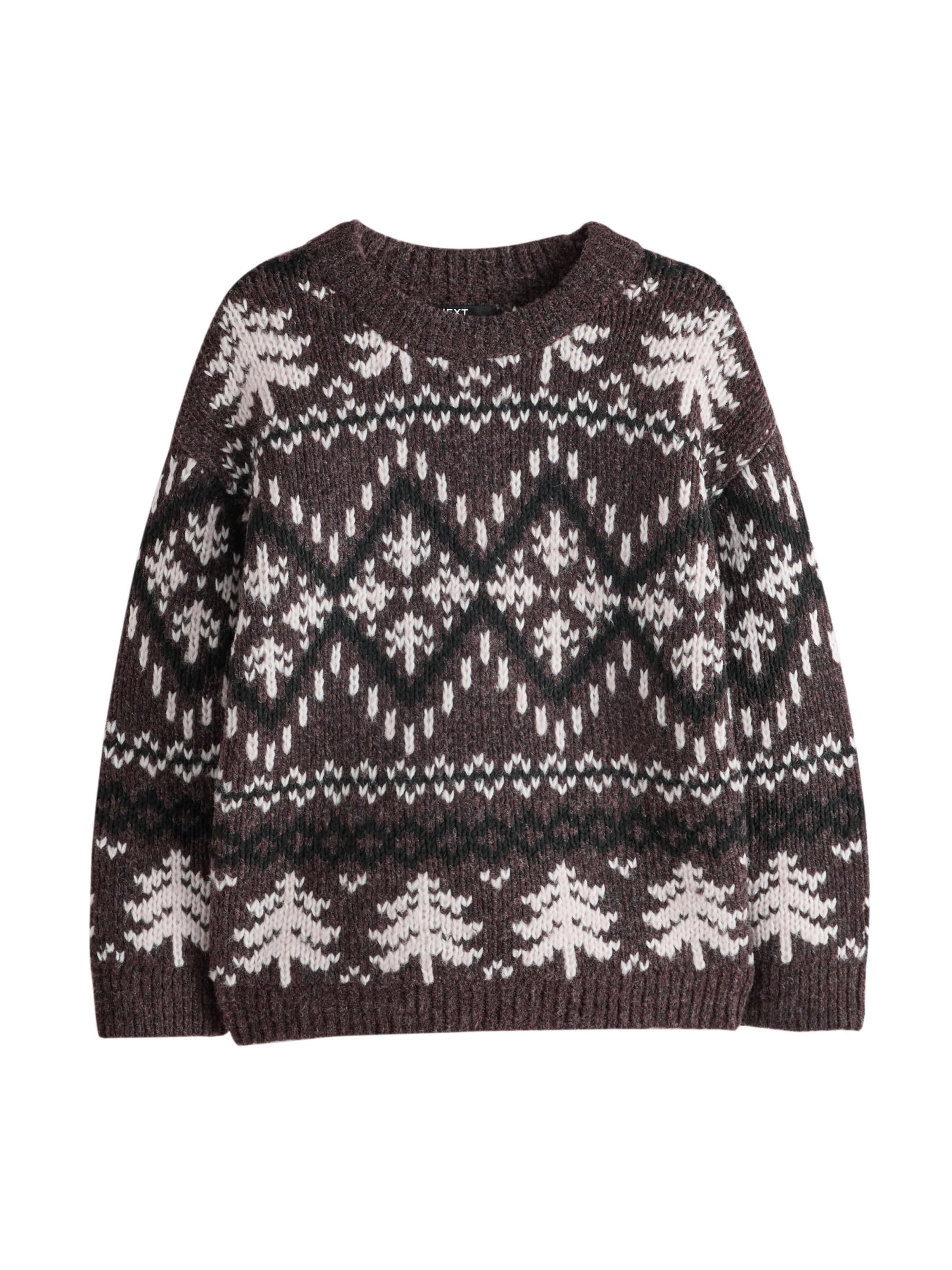 Pull-over 'Christmas' Next en marron : devant