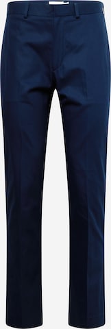 TOPMANregular Hlače s naborima - plava boja: prednji dio