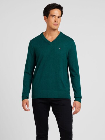 Pull-over TOMMY HILFIGER en vert : devant