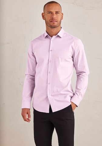 JOHN DEVIN Regular Fit Hemd in Pink: predná strana