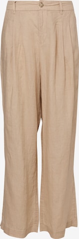 Wide Leg Pantalon à pince s.Oliver en beige : devant