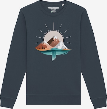 Watapparel Sweatshirt ' Sunrise & Lake ' in Grijs: voorkant