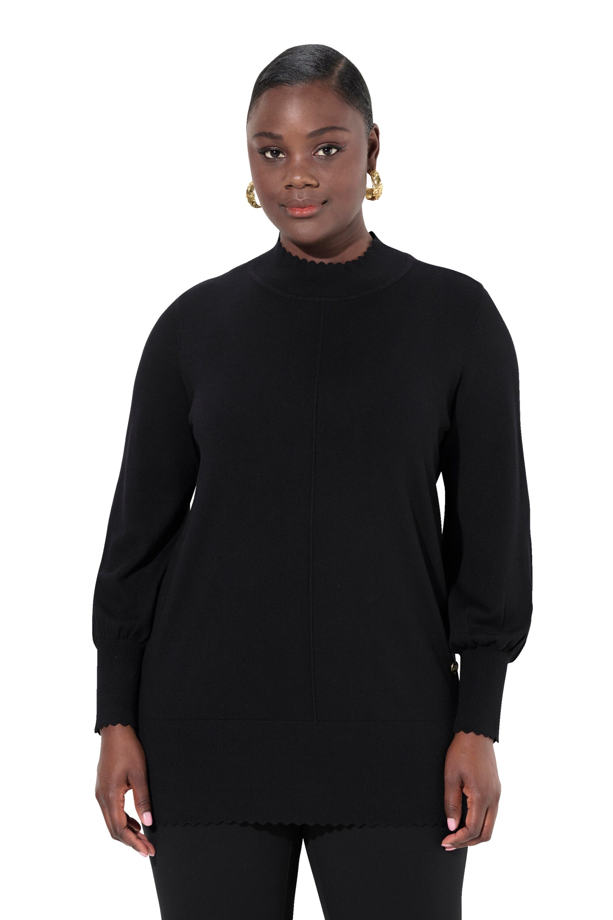 Ulla Popken Pullover in Schwarz: Vorderseite