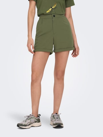 JDY Regular Pleat-Front Pants 'TILY' in Green: front