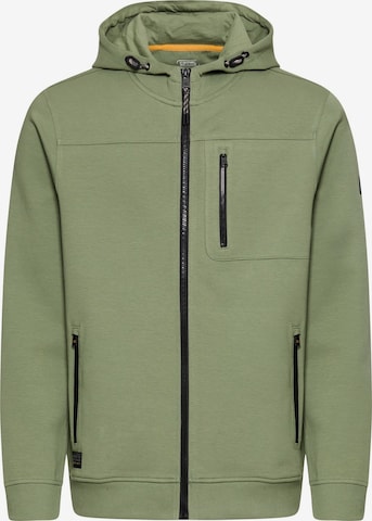 CAMEL ACTIVE Zip-Up Hoodie in Green: front