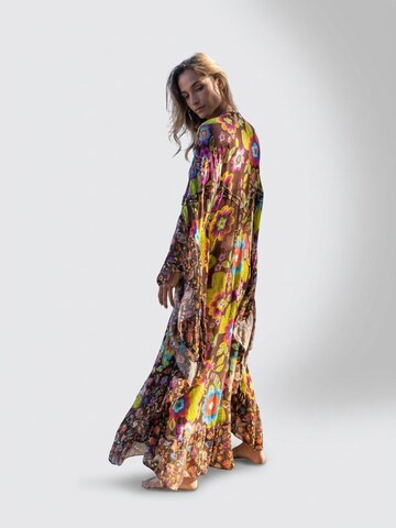 Miss June - Vestido 'Caftan Long Delilah' en marrón