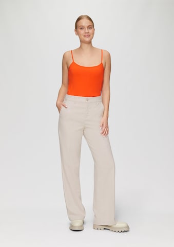 Wide Leg Pantalon à plis s.Oliver en beige : devant