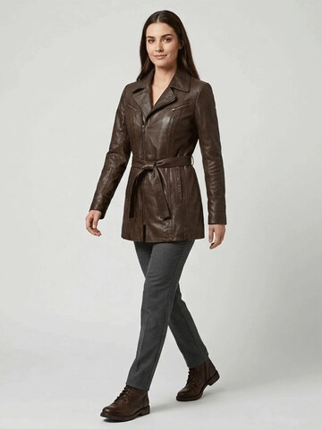 Agamaa Between-Seasons Coat 'Elin' in Brown
