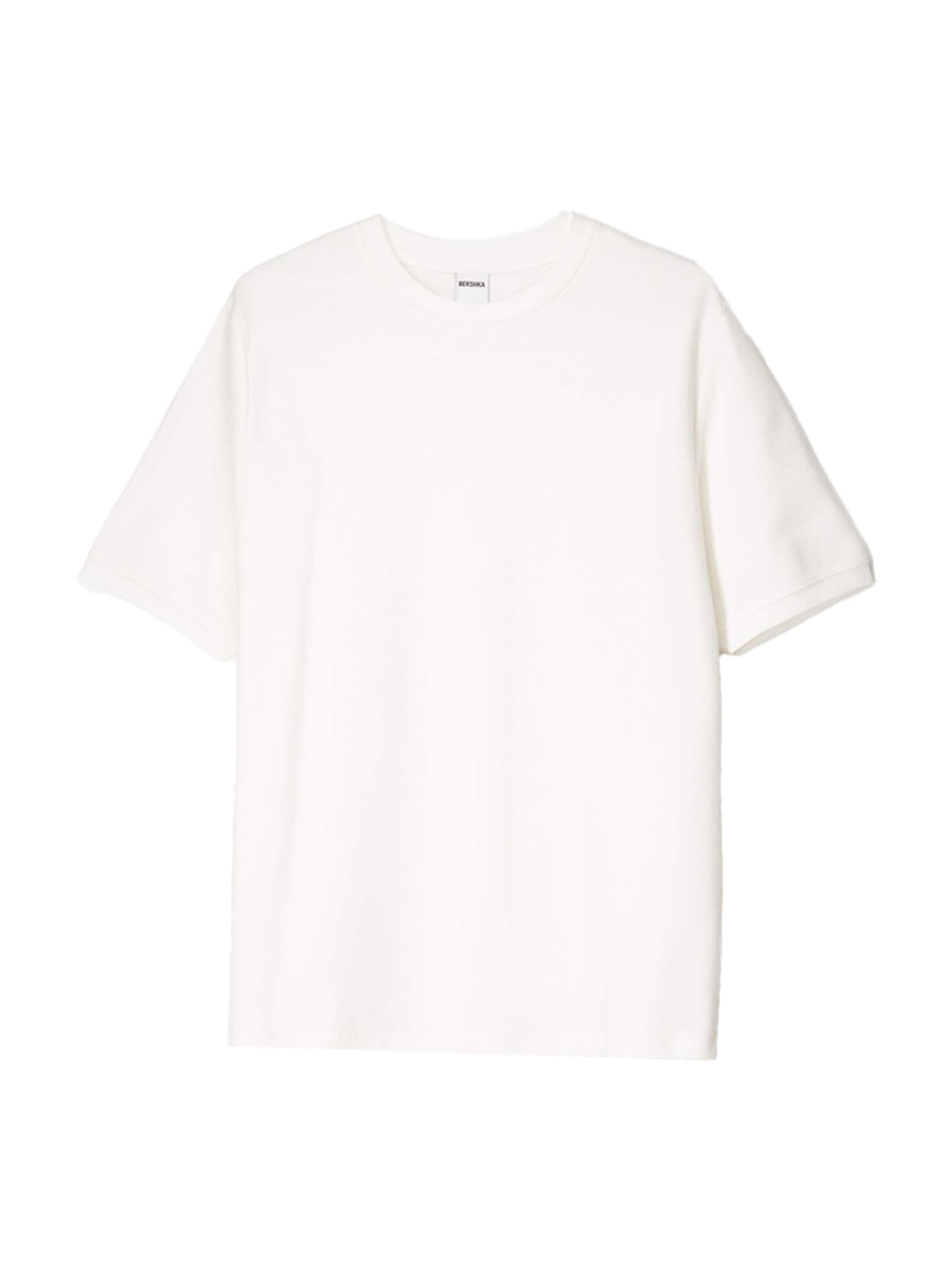 BershkaMajica - bijela boja: prednji dio
