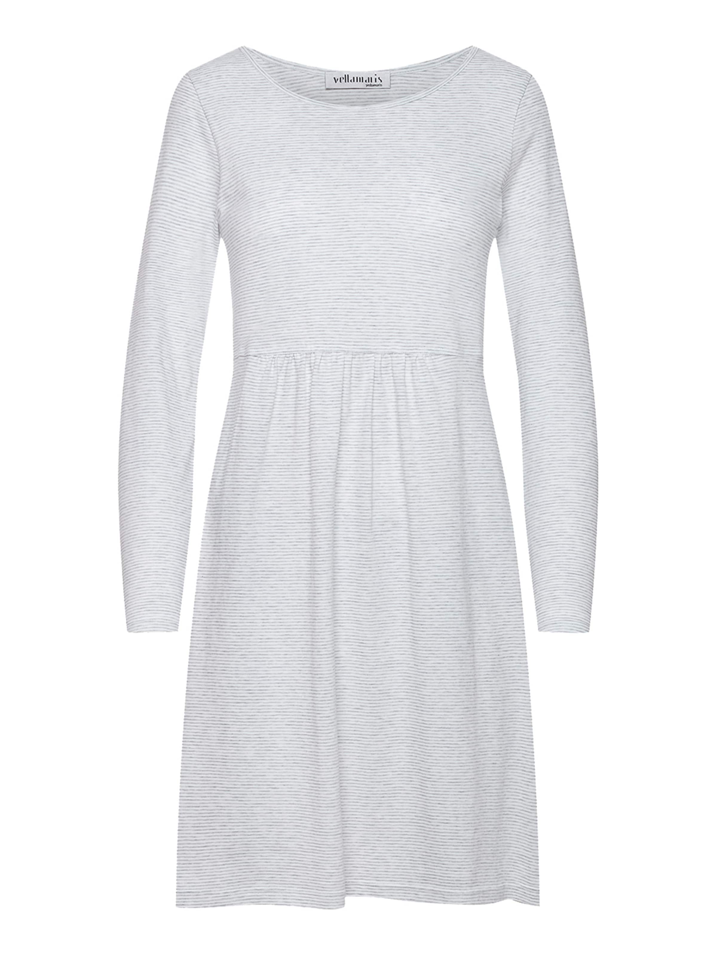 Yellamaris Nachthemd ' Queen Midi ' in Grau: Vorderseite