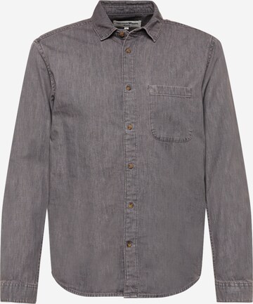 Coupe regular Chemise TOM TAILOR DENIM en gris : devant