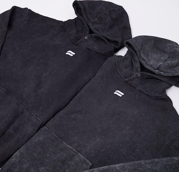 Pull-over 'Essential Oversized Hoodie' Fortex Fitness en gris : devant