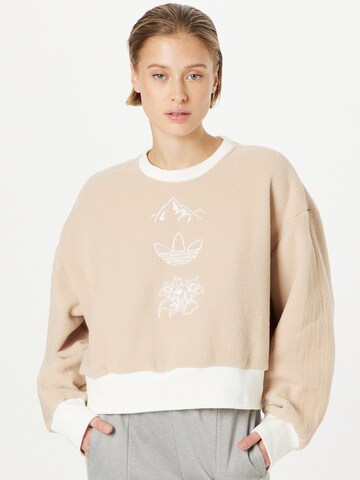 ADIDAS ORIGINALS - Sweatshirt 'Graphic Polar Fleece' em bege: frente