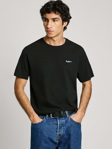 T-Shirt 'Contrast Connor' Pepe Jeans en noir : devant