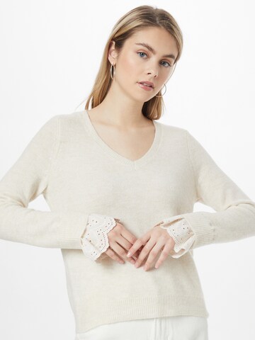 VERO MODA Pullover 'IVA' in Beige: predná strana