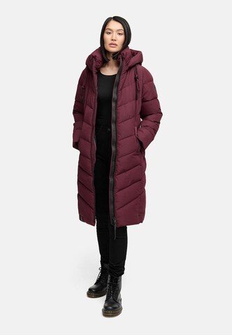 NAVAHOO Wintermantel 'Sahnekatzii XIV' in Rood: voorkant