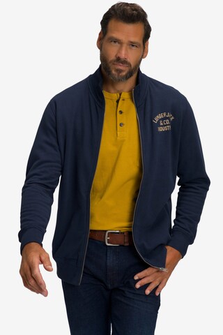 JP1880 Sweatvest in Blauw: voorkant