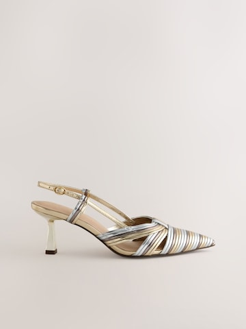 Next Slingpumps i guld