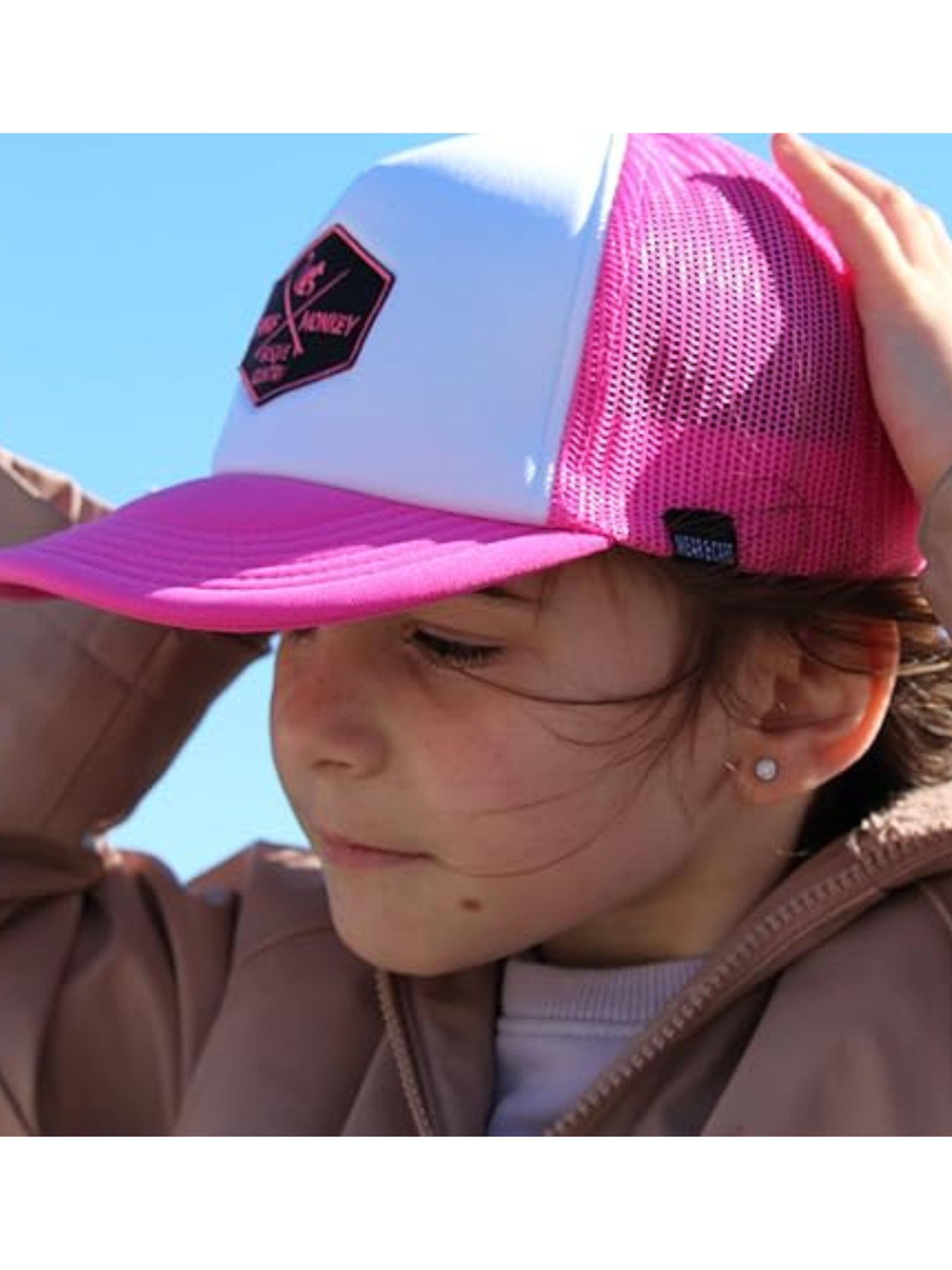 Surf Monkey Hat in Pink