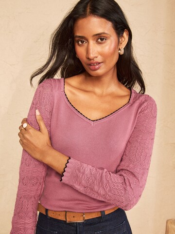 love & roses Sweater in Pink