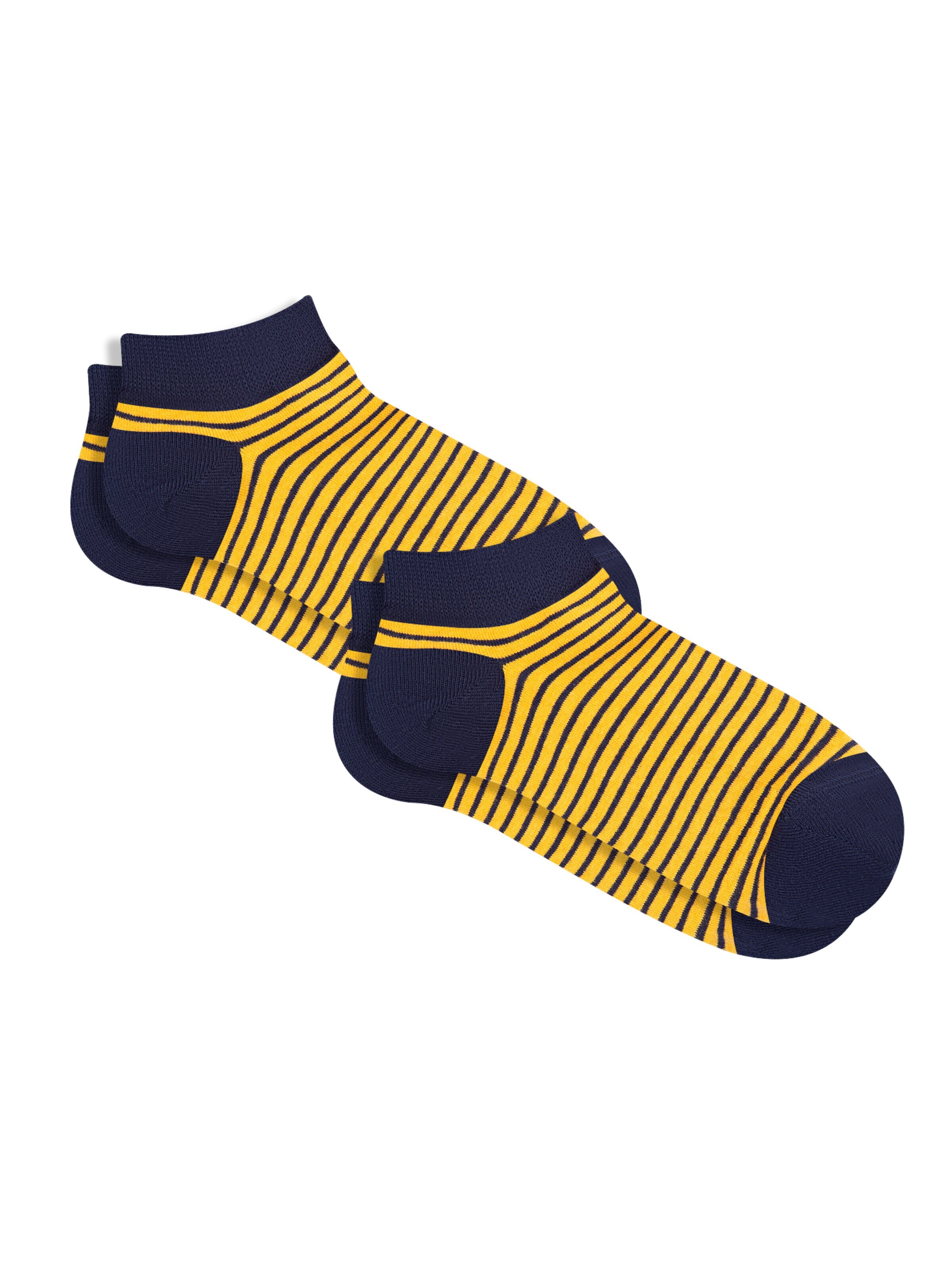 Albero Natur Füßlinge 'Bio-Baumwoll-Sneakersocken Unisex - 2er Pack'‌‌‌ in Gelb: Vorderseite