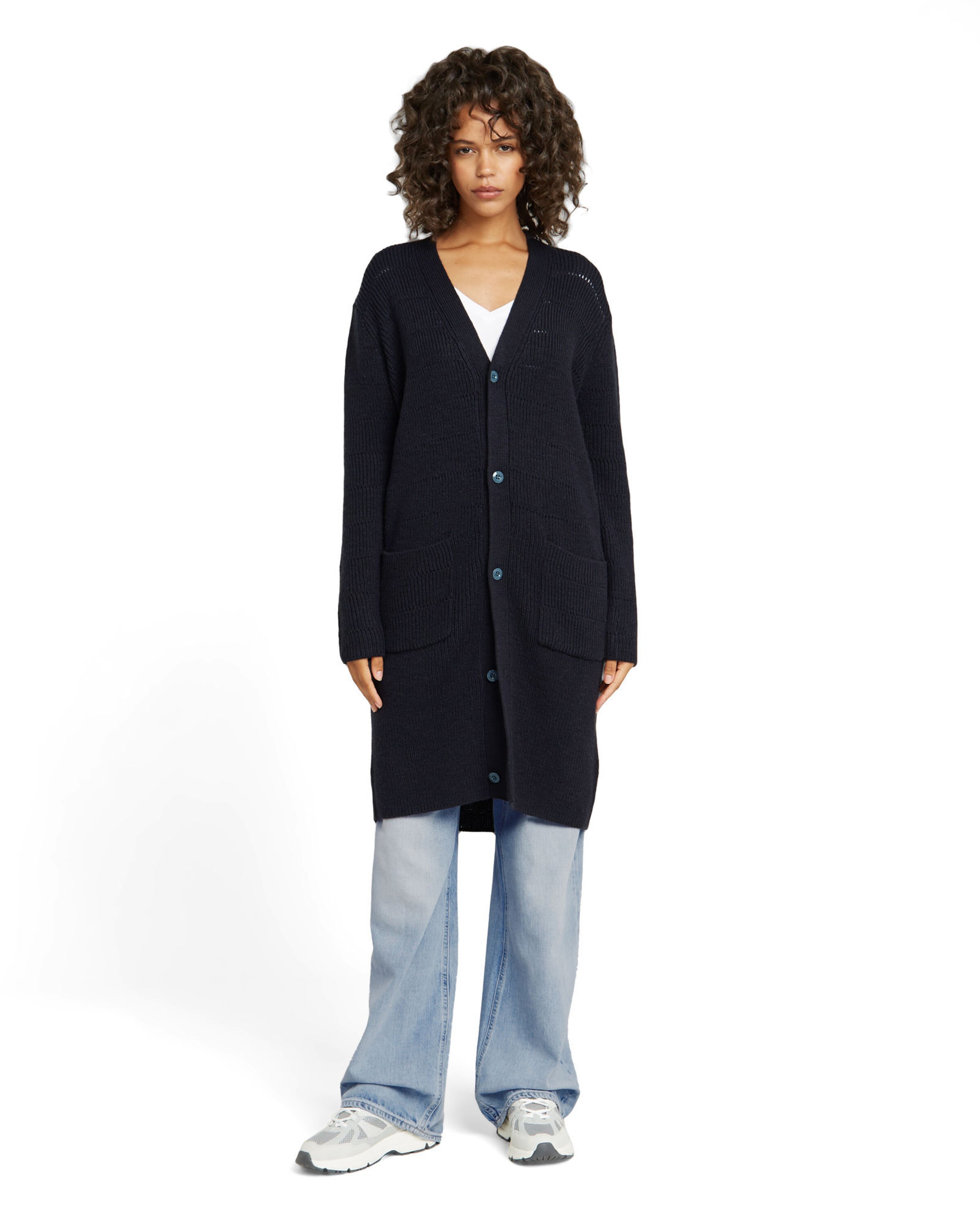 G-STAR Gebreid vest 'Oristel' in Blauw: voorkant