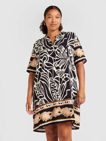 Z-One Kleid 'Fr44eda' in Schwarz: Vorderseite