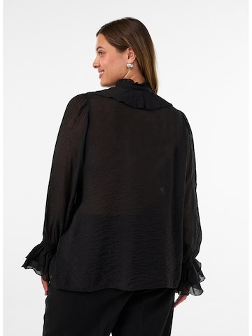 Camicia da donna 'Mifu' di Zizzi in nero