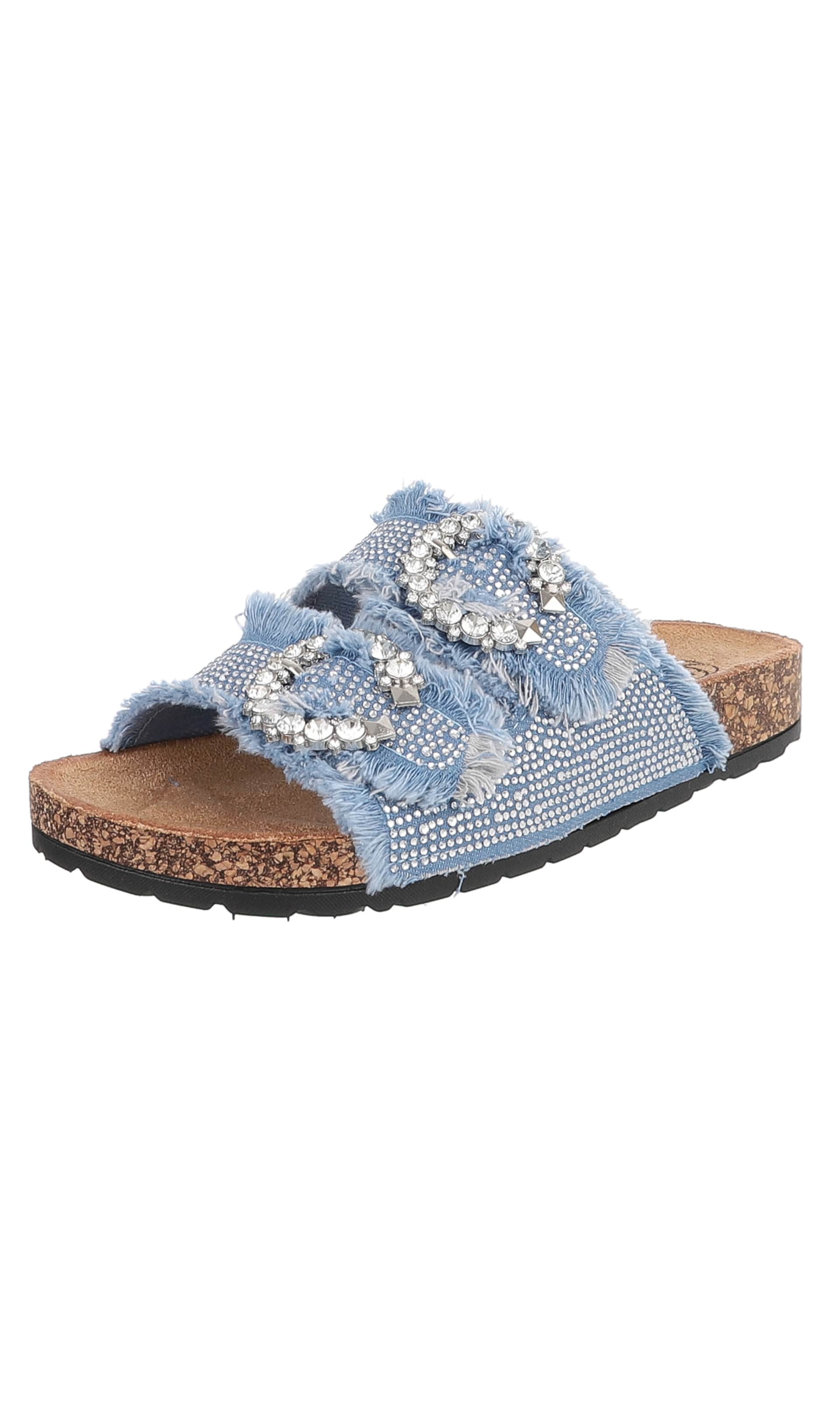 Ital-Design Mules in Blue: front