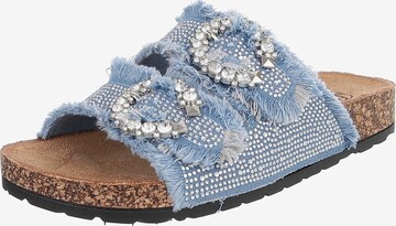 Ital-Design Mules in Blue: front
