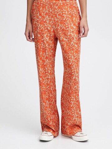 ICHI Regular Broek 'Aya' in Oranje: voorkant