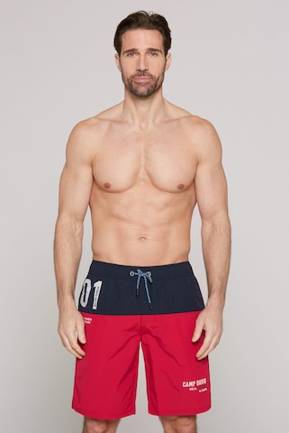 Pantaloncini da bagno di CAMP DAVID in rosso: frontale