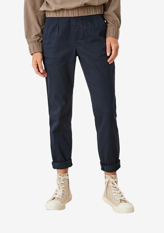 s.Oliver Regular Pleat-front trousers in Blue: front