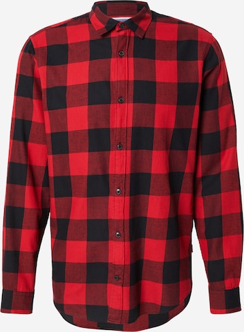 Regular fit Camicia 'Gingham' di JACK & JONES in rosso: frontale