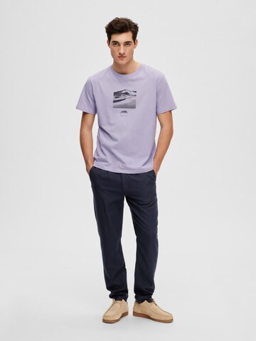 T-Shirt SELECTED HOMME en violet