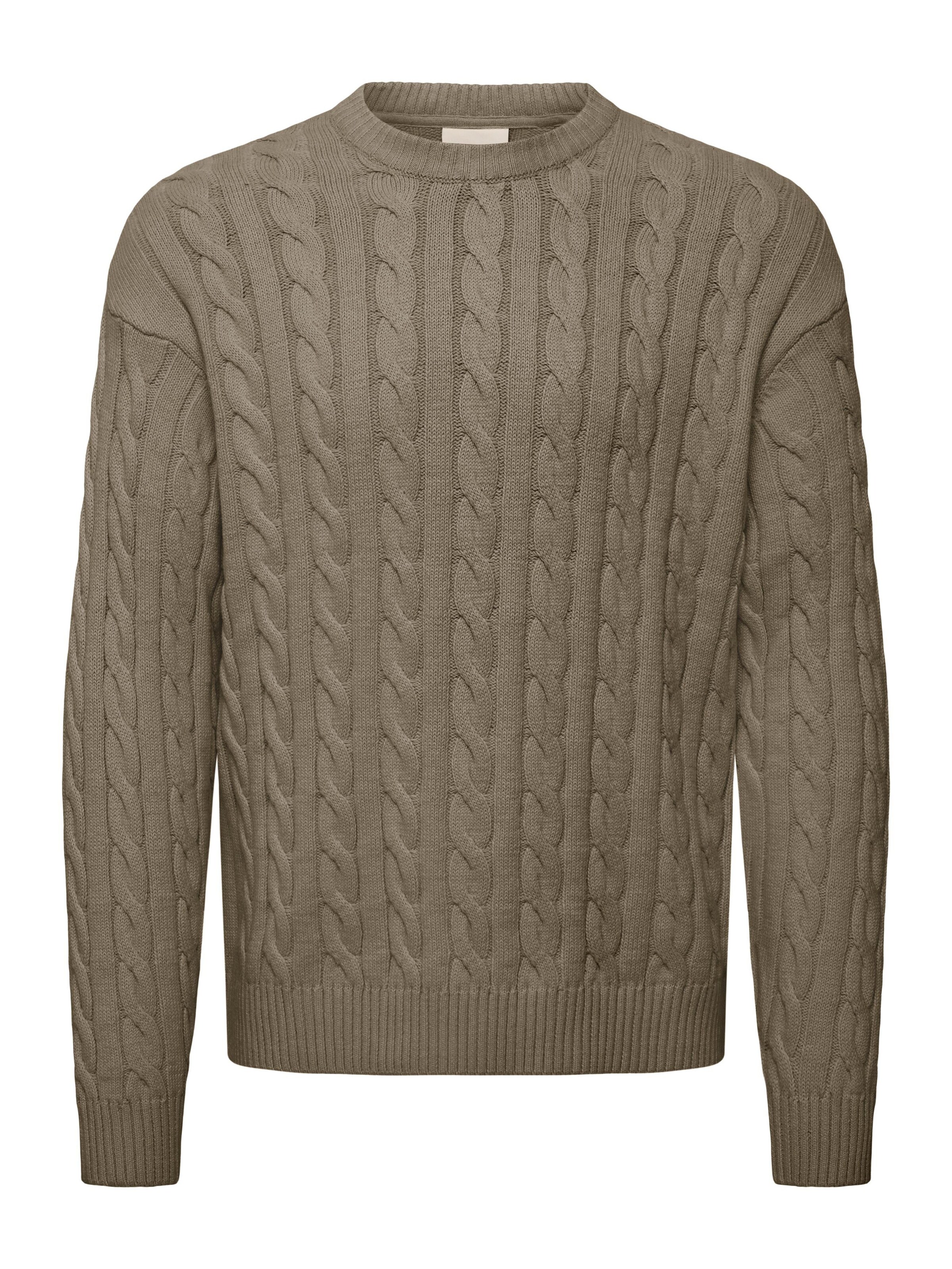 !Solid Sweater 'SDMalcolm' in Brown: front