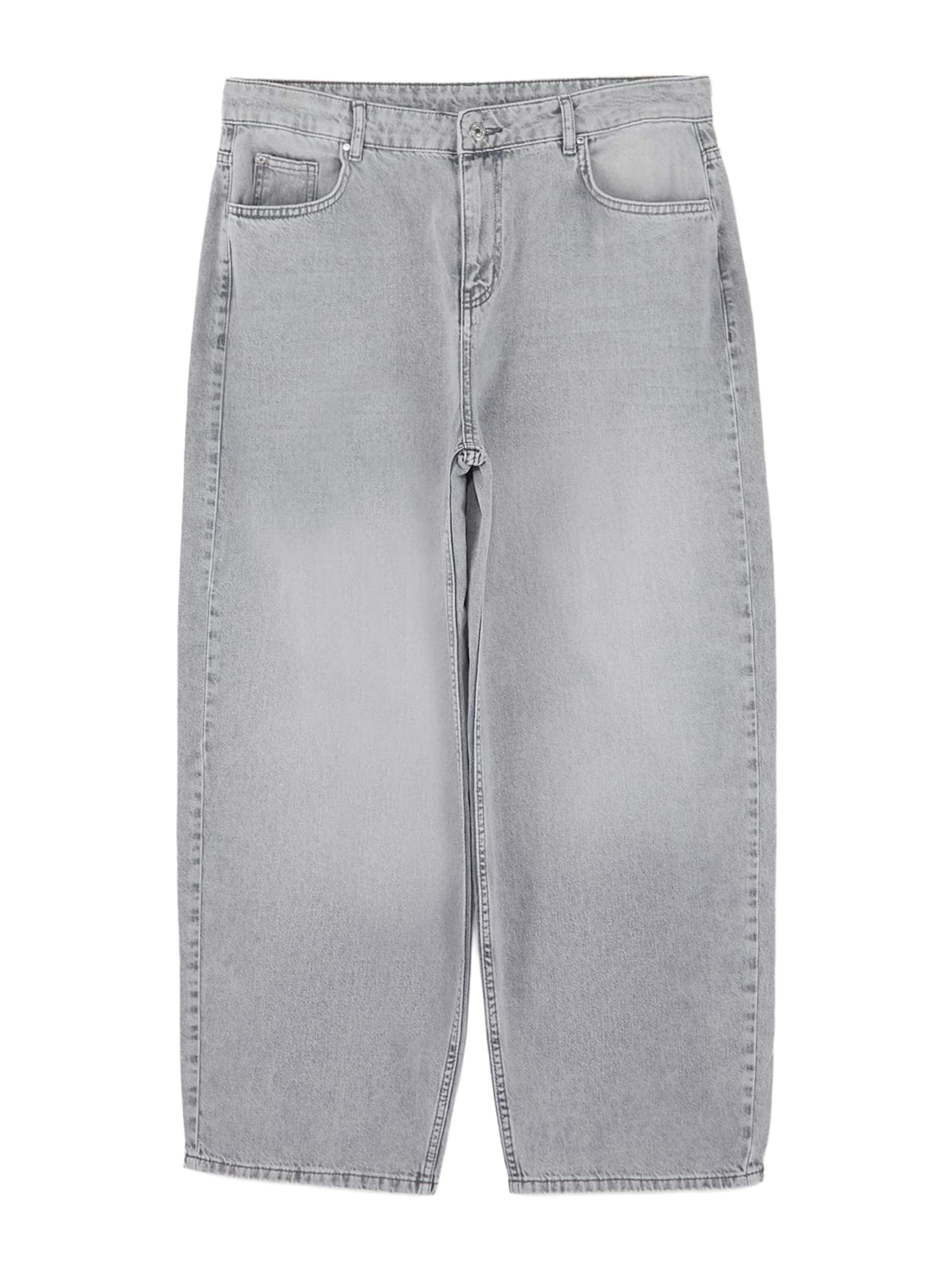 Trendyol Curve - Pierna ancha Vaquero en gris: frente