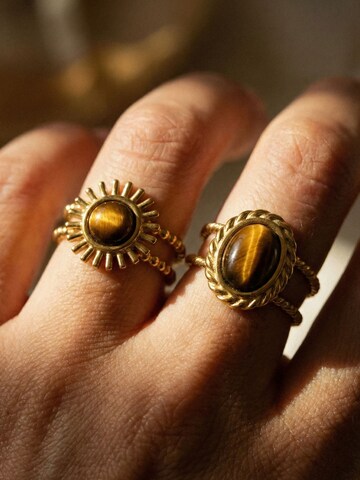 Nemomatheo Ring 'Sunburst' in Brown