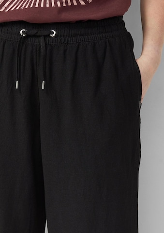 QS Regular Broek in Zwart